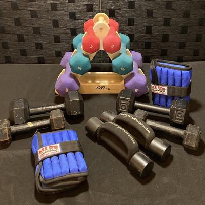 Heavyhands 3lb Weights, All Pro Contour Foam Weights, 5lbs, 8lbs, 10lbs, stand, small barbells