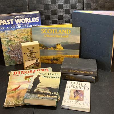 Hardback Books: James Herriot Books, Scotland Year Of The Land, Atlas Books 