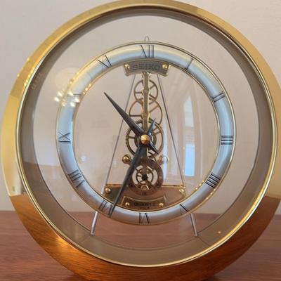 Seiko Quartz Skeleton -Round Mantle Clock