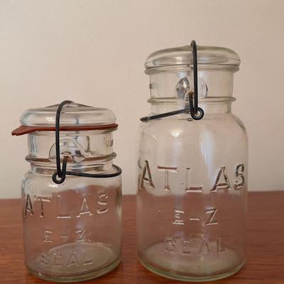 Pair Of Atlas E-Z Seal Jars 