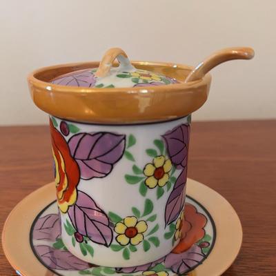 Vintage Hand Painted Japanese Porcelain Sugar Dish