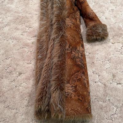 Funky Vintage Polyester Coat Size 8 