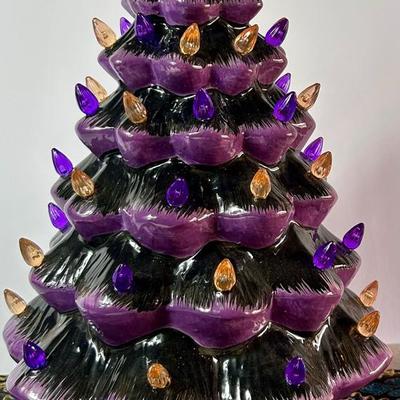Lighted Ceramic Halloween Tree