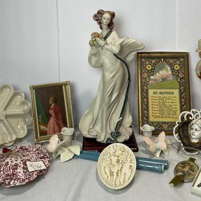 Victorian Themed Cedraschi Lady With Fruit And More