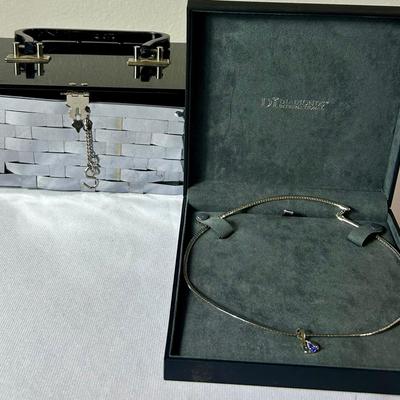 Tanzanite Necklace And Designer Container 