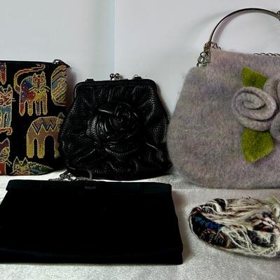 Brighton Black Crossbody Mini Handbag, Lavender Felt Purse And More 