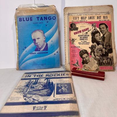 Antique Sheet Music, Vintage “Echo Harmonica”