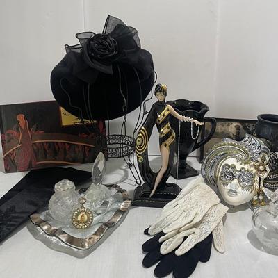 Art deco Erte Pearls And Emeralds Franklin Mint, Vintage Gloves, More