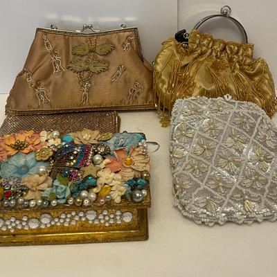 Vintage Jewelry Box & Beaded Vintage Evening Bags