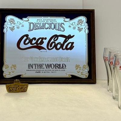 Vintage Coca-Cola Set & Mirror