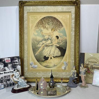 Florence Figurine Made In Italy By Giuseppe Armani With Print Of “The Swing” And More