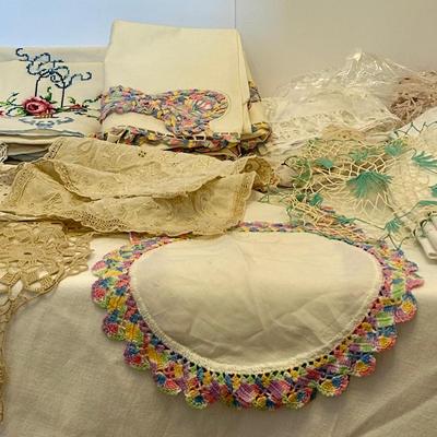 Embroidered and Lace Linens