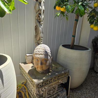 Sale Photo Thumbnail #5: Stone Buddha head