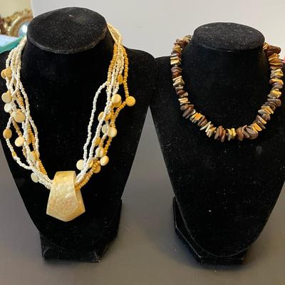 2 Gorgeous Beaded Necklaces 