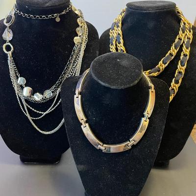 3 Beautiful Metallic Necklaces