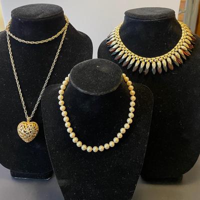 3 Costume Jewelry Necklaces