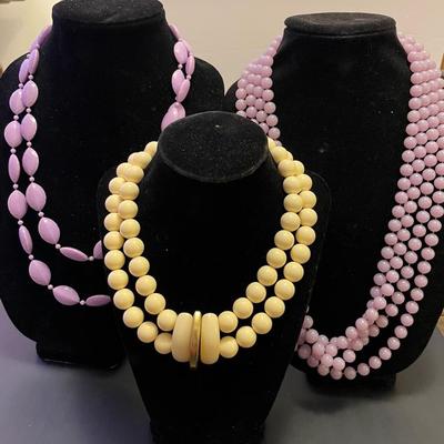 3 Costume Jewelry Necklaces 