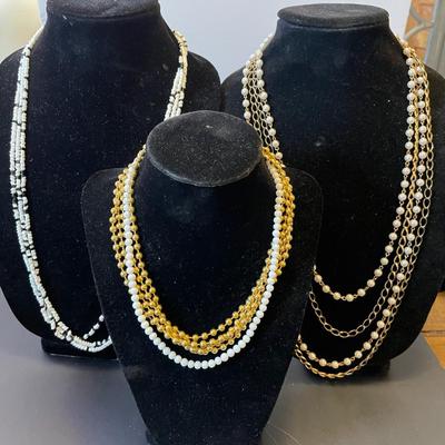3 Beautiful Costume Jewelry Necklaces 