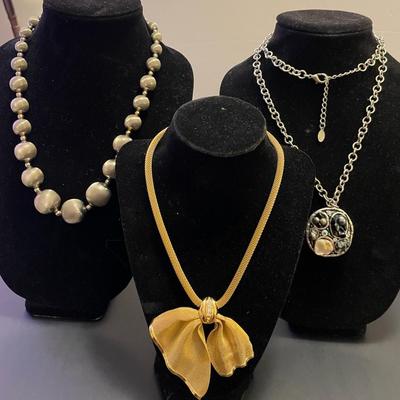 3 Costume Jewelry Necklaces