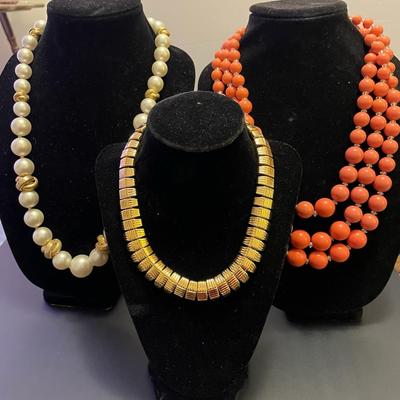 3 Costume Jewelry Necklaces