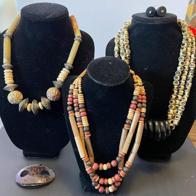 3 Large Jungle Necklaces 