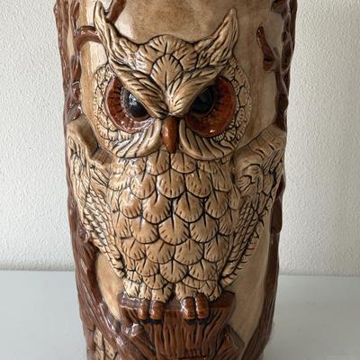 Ceramic Owl Umbrella Holder