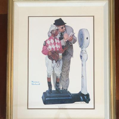 Norman Rockwel,l “Weighing In” Museum Piece Hand Signed Collotype w/ COA