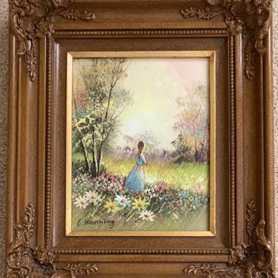 Canvas painting - Signed C. Manning 