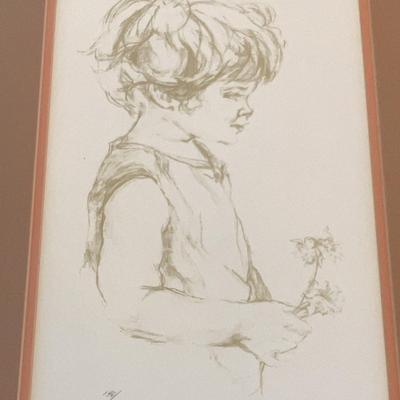 Shari, “Child with Flowers” Numbered