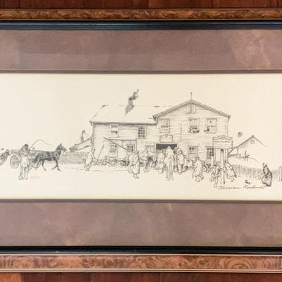 Norman Rockwell, "Blacksmith shop" Limited Edition Reproduction, Signed and Numbered, w/COA