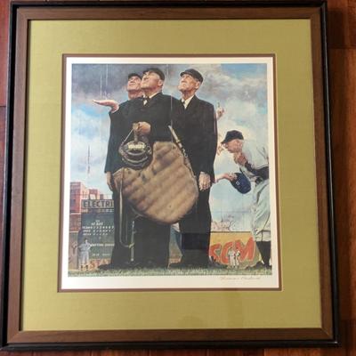 Norman Rockwell, "Tough Call" - Signed Collotype