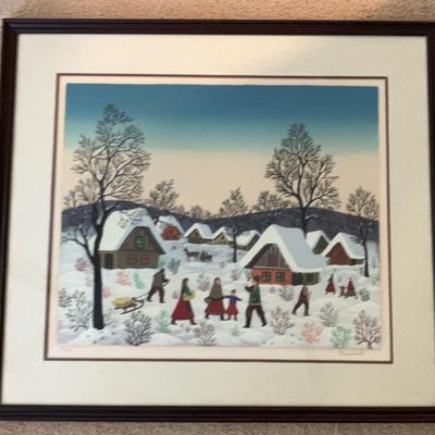 Kolwalski, "De Neige" Original Serigraph Pencil Signed, Numbered, w/COA