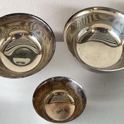 Set of 3 Wm Rogers Paul Revere Reproduction Bowls