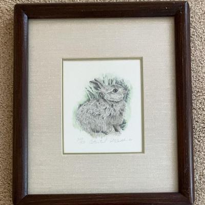 Budden “Cottontail” Original Lithograph Signed  w/ COA