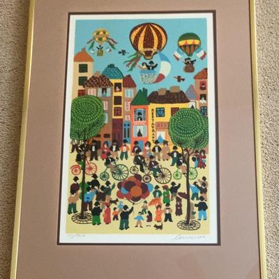 Le Mercier, "Balloon Ride" Original Serigraph, Pencil Signed, Numbered, w/COA