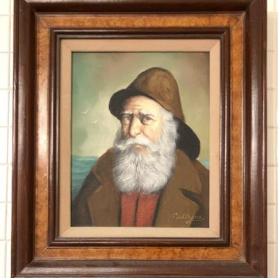 David Pelham, Nautical Portrait, Signed Canvas Painting