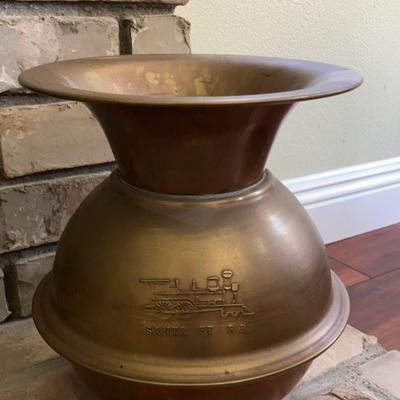 Santa Fe R.R. Brass Spittoon