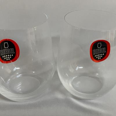 Two Riedel Stemless White Wine Glasses