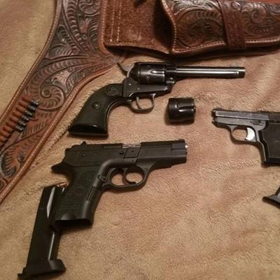 Titan 25 Cal, Taurus G3-C Pistol , Colt Single Action 