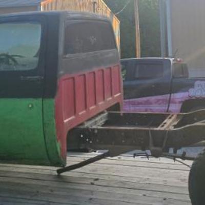 84’ Square body cab and chassis parts truck. 