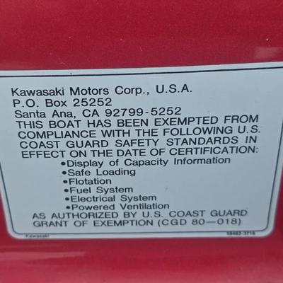 Kawasaki Jet Ski with Yacht club trailer
