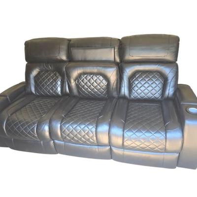 7 foot reclining Leather electric sofa