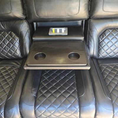 7 foot reclining Leather electric sofa