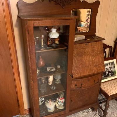 Antique oak side by side, very clean