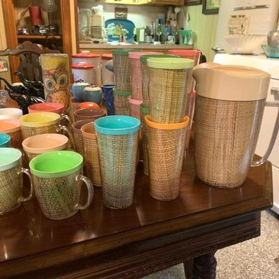 Large lot of clean mid century Rafria-ware