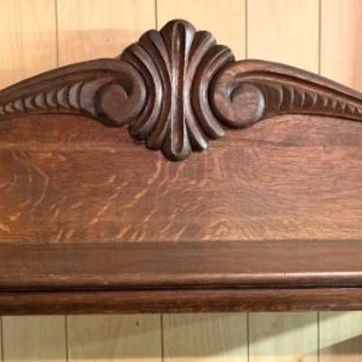 This spent its career as the top of a bookcase/ cabinet. Now enjoying retirement as a wall shelf 