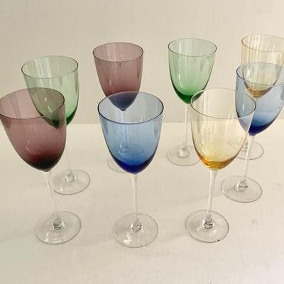 Set/8 Lenox Color Gems wine glasses