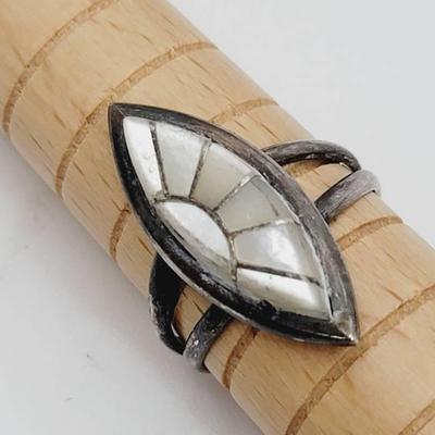 Signed Zuni Sterling Sun Ring Sz 8.5-9  925