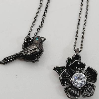 Juicy Couture Bird And Flower Layering Necklaces 