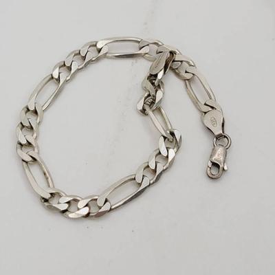 Sterling Curb Chain 7" Bracelet Nice Weight